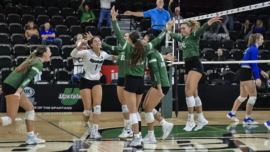 Team Celebration Final Point vs. UNC Asheville Set 5 2024