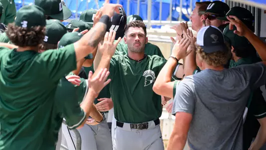 Easton Cullison Dugout Celebration vs. Presbyterian BSC 2024