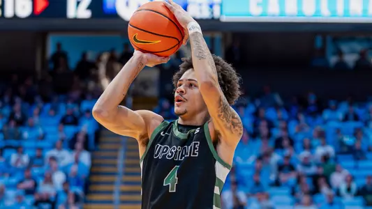 Carmelo Adkins shooting a three-pointer at UNC (12/13/25)