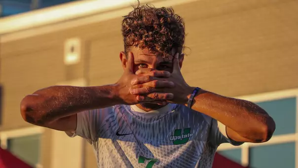 Oskar Kaufmann celebration after a goal against South Carolina