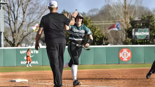Abigail Pippen after a home run