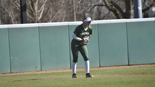 Amie Johnson in the outfield