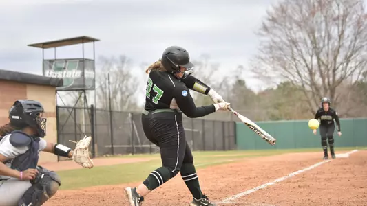 Carson Shaw hitting an infield single against NC A&T