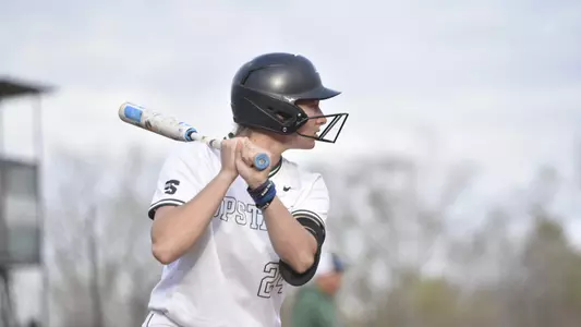 Sophia Kardatzke at bat before hitting her 5th Homer