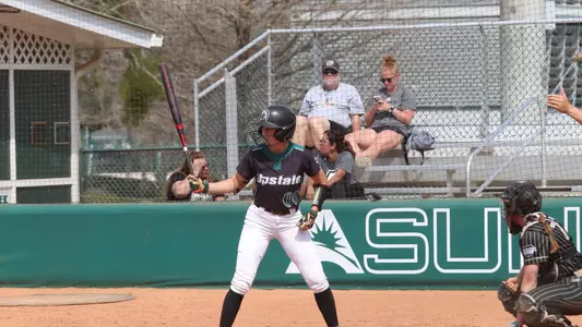 Abby Polk at Bat against Bryant University