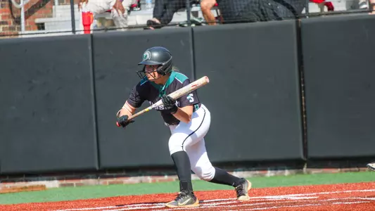 Liza Simmerson going for the bunt