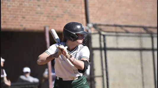 Olivia Hall at bat at Winthrop