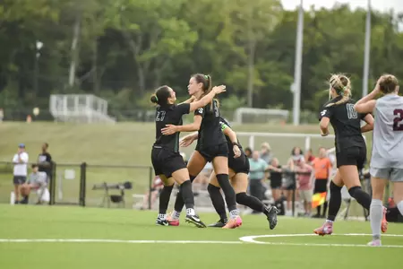 Russo and Jahromi Celebrating after goal vs. EKU