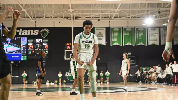 Jafeth Martinez flexing against Presbyterian