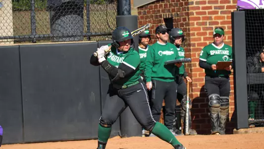 Carson Shaw at bat in game one versus Furman