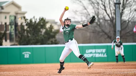 Maddie Drerup in the circle against Saint Francis (2/6/26)