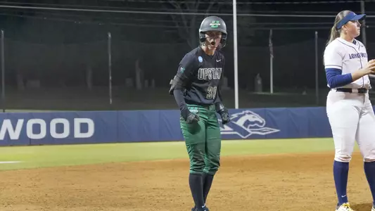 Amie Johnson after a triple against Longwood (3/28/26)
