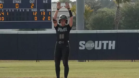 Abby Polk after a double against Charleston Southern (4/24/26)