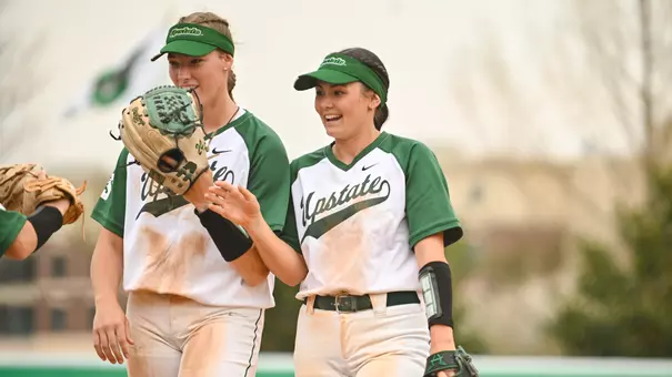 Sophia Kardatzke and Ella Christopher during Radford Game One (3/20/26)