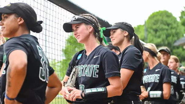 Amie Johnson and Ella Christopher before the game against PC (5/2/26)