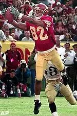 Kareem Kelly hauls down a first half touchdown pass in the Trojans 17-7 victory over UCLA.