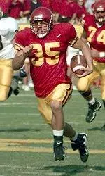Tailback Petros Papadakis <br>scored in Friday's scrimmage.