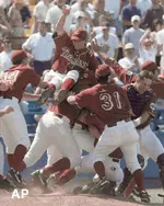 Trojans celebrate first<BR> title in 20 years.