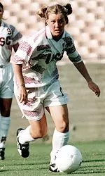 Andrea Warner scored the first goal for USC against Stanford.