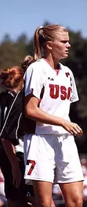 Freshman Megan Abbamonto has been solid in the midfield for the Trojans