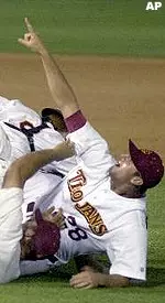 USC players celebrate their 6-3 victory and NCAA Super Regional sweep over Georgia Tech in Atlanta. With the win, Southern California earned its 20th trip to the College World Series.
