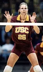 Jennifer Pahl added seven blocks in the Trojans' third sweep of the season.