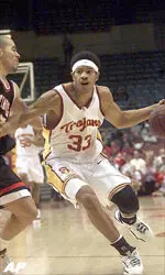 "He really turned it on at the end of last year. He was playing as well as anyone we've had in the last stages of the season. When he's focused, he's as good as anyone I've coached here. He can be a real scorer for us this year" said coach Henry Bibby of Junior guard Desmon Farmer.