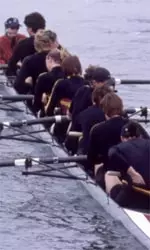 USC's Varsity Eight finished nearly one minute ahead of the field to win the 2001 Newport Autumn Rowing Festival.