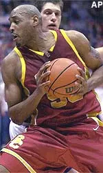 Sam Clancy drives to the bucket for two of his game-high 27 points during the Trojans' 78-63 win over WSU.