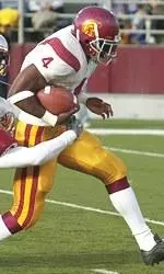 Sultan McCullough scored on a six-yard run in the Trojans' 30-27 loss to WSU.