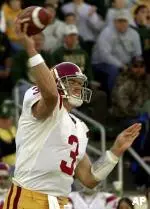 Said USC Coach Pete Carroll about quarterback Carson Palmer: "This guy is an enormous talent. There is nobody that is going to set up better in the pocket, with a quicker release, that has more variety of style of throws in America."