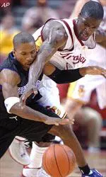 First-year guard Roydell Smiley has started each of his first three games and is averaging 11.7 points per game.