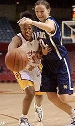 Aisha Hollans contributed 20 points in the Trojans' 63-61 loss to Oregon State.