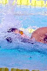 Freshman Ous Mellouli won the 200y IM and was second in the 500y free at the Texas Invitational.