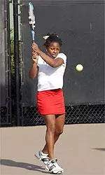 Jewel Peterson clinched USC's win over the Wildcats with a decisive 6-4, 6-3 win at center court.