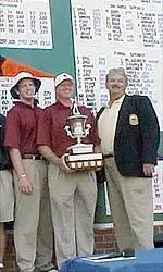 USC coach Kurt Schuette with Cleveland Golf Trophy.