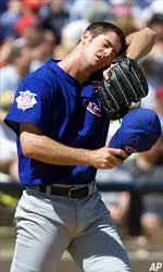 Mark Prior struck out 10 batters in 7 2/3 innings Tuesday, along with hitting two solo home runs, in his Triple-A debut for the Iowa Cubs