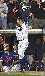 Mark Prior acknowledges the Des Moines, Iowa crowd after hitting a solo homerun in the fifth inning.