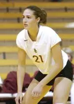 Filling in for All-American middle blocker Katie Olsovsky, freshman Staci Venski came up with nine kills and two blocks against the Czech Republic.