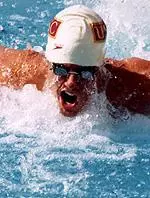 Senior co-captain Jeff Lee won three races in his final home meet of his USC career.