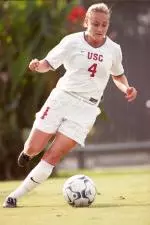 After missing six weeks with a fractured right leg, senior Jessica Edwards made a brief appearance in her final game as a Trojan in Friday's 1-0 loss to Pepperdine