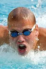 Freshman Gergely Meszaros won the 100m fly.