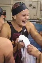 Senior co-captain Michala Kwasny was a four-time All-American at the 2003 NCAAs, including her fourth-place finish in the 200y fly on Saturday (March 22).