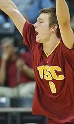 Leading the Trojan offense was Mark Dusharme with 13 kills and a .450 clip.