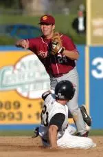 Senior Anthony Lunetta scored twice, both on wild pitches, in Thursday's 3-1 win at California