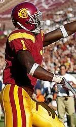 Mike Williams celebrates after scoring a touchdown during the first half.