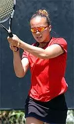 Bernadette Bayani collected the first win of the afternoon at court five.