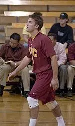 Evan Burden made seven digs for the Trojans (file photo).