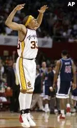 Desmon Farmer leads the Trojans with 28 points (file photo).