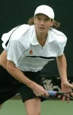 Adriano Biasella (above) and partner Johan Berg upset UCLA's 36th-ranked No. 1 doubles team.